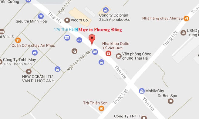 Đổ mực máy in tại Thái Hà