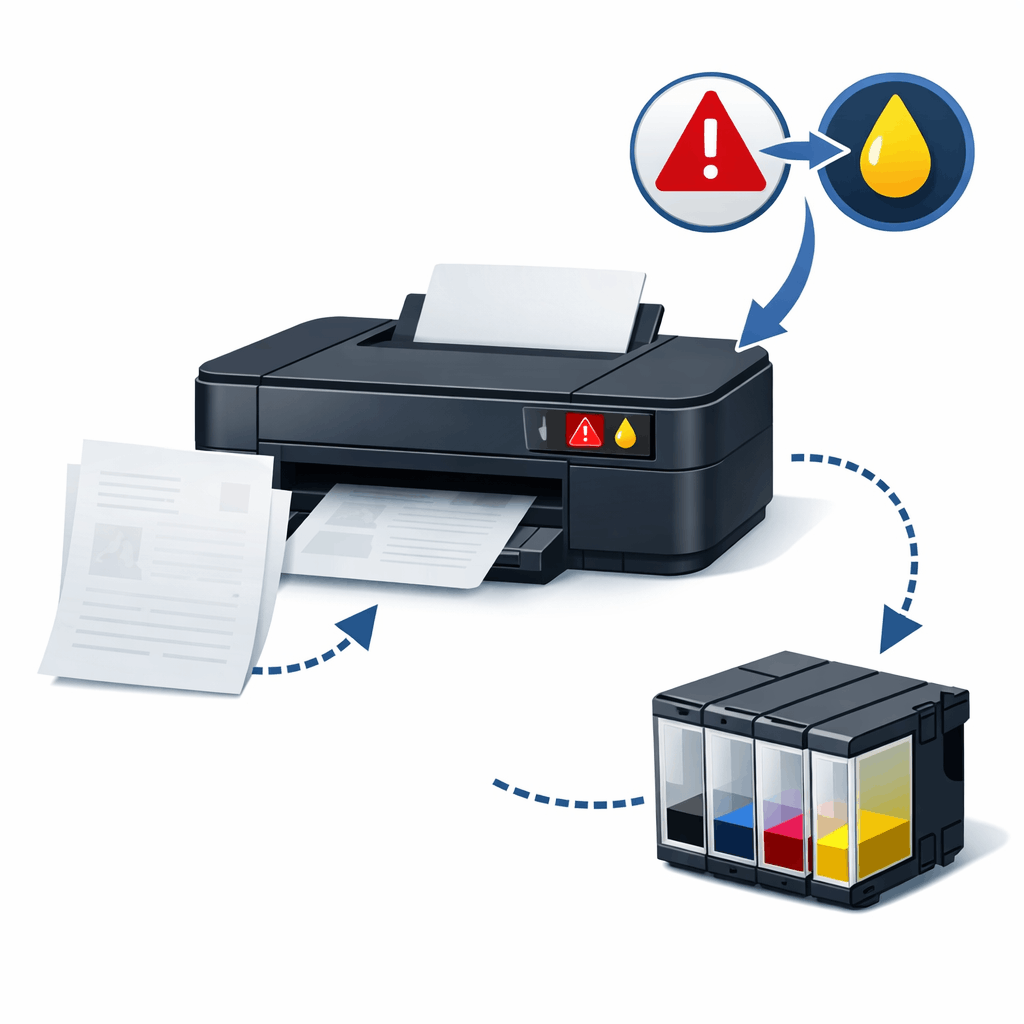 Sửa máy in Epson báo lỗi đèn đỏ