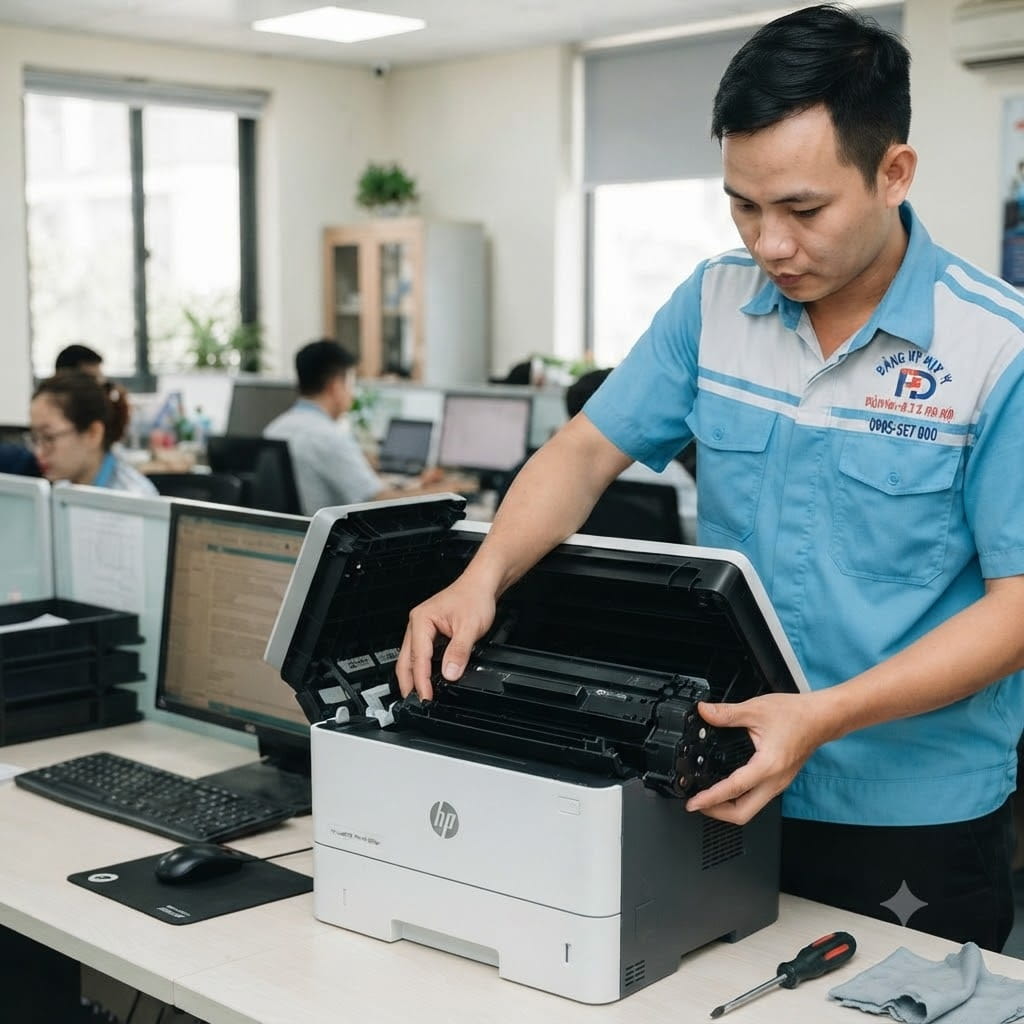 Đổ mực máy in tại khu đô thị mỹ đình