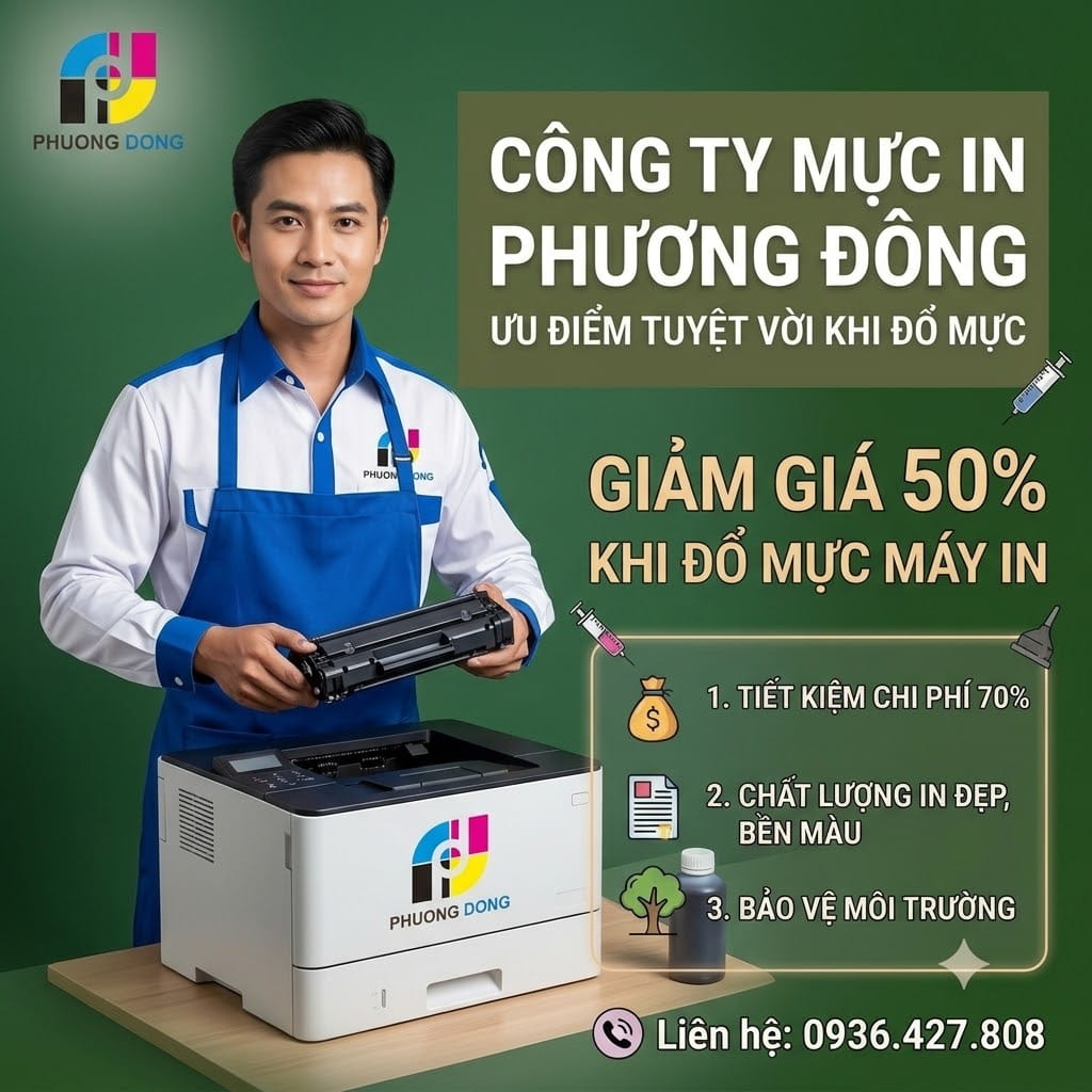 Đổ mực máy in tại Tây Hồ Hà Nội