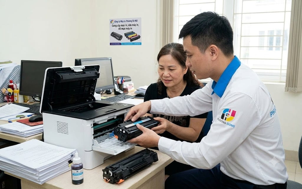 Đổ Mực Máy In Tại Linh Đàm Hà Nội