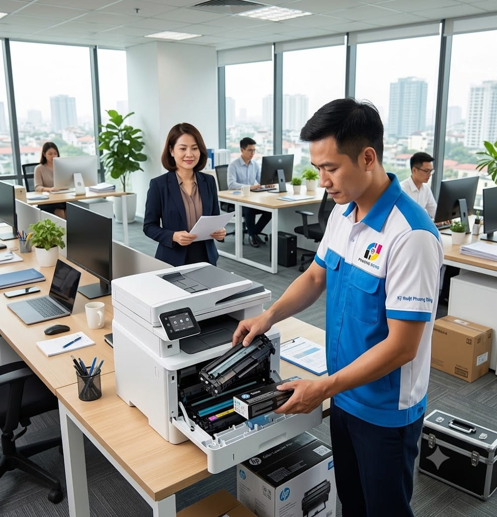 Đổ Mực Máy In Tại Đường Xuân La 